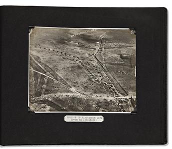 (WORLD WAR ONE.) Three scrapbooks kept by an AEF aerial photographer.